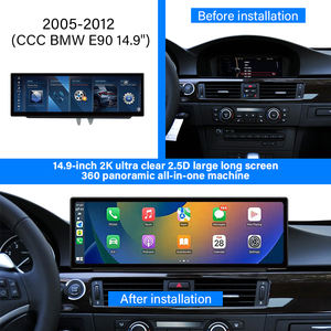 Écran de voiture Android 14,9 pouces avec navigation GPS, <span class=keywords><strong>Apple</strong></span> <span class=keywords><strong>CarPlay</strong></span> sans fil, lecteur DVD Android pour <span class=keywords><strong>BMW</strong></span> 2005 - 2012, mise à niveau CCC E90 - Product Image 2