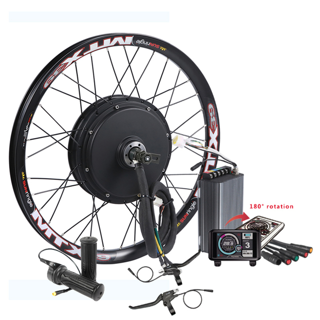 Sabvoton Controller 3000W/5000W/8000W High-Speed Electric Bike Conversion Kits 72V Hub Motor with LCD Display for Rear Wheel