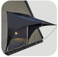 Extension triangulaire en alliage d'aluminium en forme de U (double fente) pour tente d'été, étanche >3000mm, bande LED, prise USB rapide