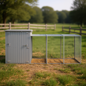 Jaula para Pollos de Acero Galvanizado Gris Claro, Puerta Grande, Diseño de Alta Visibilidad para Avicultura - Product Image 2