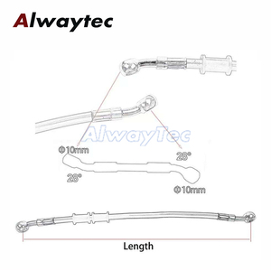 <span class=keywords><strong>Tubo</strong></span> Flessibile Universale AN3 M10 per Freni <span class=keywords><strong>Moto</strong></span> e Auto, Linea Idraulica in Acciaio Intrecciato per Freni e Frizione - Product Image 6