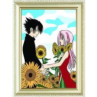 Hot Style Cartoon Image Personnalisé DIY Anime Portrait Peinture Par Numéros Kits Animation Populaire Pour La Décoration