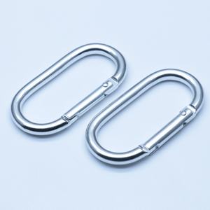 Promosi 4cm kait <span class=keywords><strong>Oval</strong></span> aluminium <span class=keywords><strong>Carabiner</strong></span> dengan akhir polos untuk Dompet & pegangan - Product Image 1