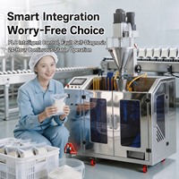 Machine d'emballage automatique à grande vitesse en acier inoxydable pour sachets préformés à fermeture éclair Doypack, petits sachets de poudre de chili et matcha, et sachets finis