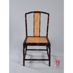 Bamboo Armchair Red Lacquer Chinese Style Living Room Chair Handmade Guizhou Origin - Product Image 2