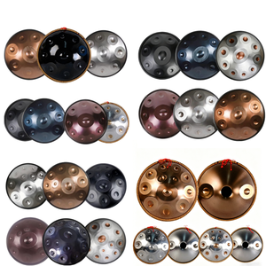 Instrument de musique d'usine pour la méditation, le yoga et la guérison, Handpan de 22 pouces avec 9, <span class=keywords><strong>10</strong></span>, 12 ou 14 notes, Ré mineur 440Hz, avec sac et support - Product Image 1