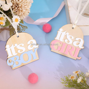 Decoración para Fiestas, Accesorios para Fotos, Letreros de Madera '<span class=keywords><strong>Es</strong></span> <span class=keywords><strong>un</strong></span> Niño', '<span class=keywords><strong>Es</strong></span> una Niña', Letrero 'Hola Mundo', Anuncio de Género, Tablero de Anuncio de Recién Nacido - Product Image 3