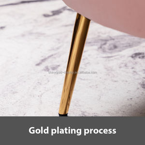 Ghế sofa đơn phòng khách phong cách Bắc Âu hiện đại cao cấp, màu tùy chỉnh, chân thép không gỉ mạ vàng, chất liệu nhung hồng, dành cho cửa hàng - Product Image 5