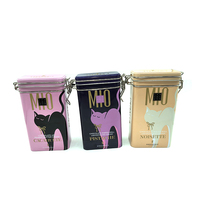 Boîtes en métal personnalisées de petite taille, en fer blanc de qualité alimentaire, pour café et thé, avec fermeture hermétique, en vente