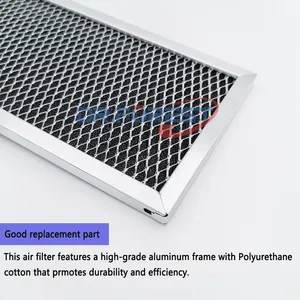 Supply HVAC Air Conditioner Black Charcoal Polyurethane Cotton Replacement Recirculating Aluminum Mesh Pre Filter