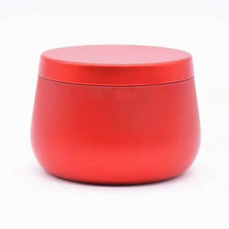 PUSISION Soy Wax Black Candle Jar With Pouring Spout Candle Tins With Lid Gold Red Luxury Metal Tin Candle Jars For Beeswax
