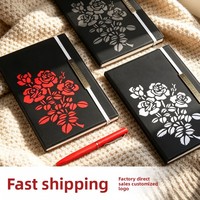 Carnet de notes de bureau A5 en cuir PU, pages épaisses, journal de conférence, agenda portable de qualité supérieure, logo personnalisé disponible pour les cadeaux d'affaires