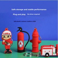 Clé USB en silicone de dessin animé haute vitesse, extincteur, 128 Mo-128 Go, protection incendie créative, clé USB mignonne, cadeau
