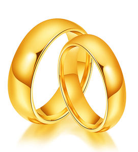 خاتم زواج من التنجستن المطلي من شركة CHENG JEWELERS للأزواج، 2-8 مم، ذهب عيار 18 قيراط، خاتم خطوبة مقبب من الشركة المصنعة - Product Image 2