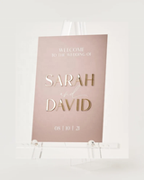 Panneau de Bienvenue en Acrylique 3D Personnalisé pour Mariage Acrylique à Bords Ondulés Nom de Famille Dîner de Répétition de Mariage Evénement Baby Shower Signe en Acrylique