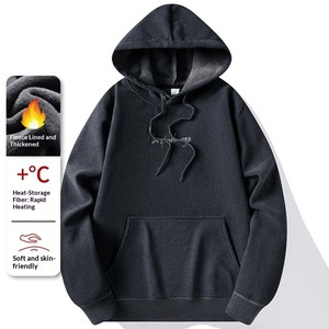 Sweat-shirt à capuche décontracté pour homme personnalisé, manches longues, blanc basique, avec cordons noirs, effet délavé, style coréen, imprimé - Product Image 2