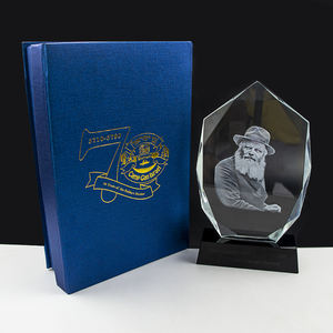 โรงงานขายส่งเหรียญคริสตัล K9 แบบเปล่าและถ้วยรางวัล  รับสั่งทำพิมพ์ UV บนถ้วยรางวัลคริสตัลพร้อมฐานสีดำ - Product Image 5