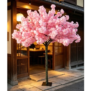 Arbre de <span class=keywords><strong>cerisier</strong></span> japonais artificiel en soie, 8 pieds 30 pouces, avec branches en plastique, éclairage LED, pour décoration murale intérieure de mariage - Product Image 6