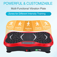 Profesional pequeño Fitness Blue Tooth vibración placa portátil ejercicio vibración plataforma máquina