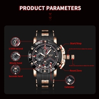 Montre chronographe à quartz pour homme, trois sous-cadrans, cadran noir, boîtier en or rose, bracelet en silicone, montre de sport et de course