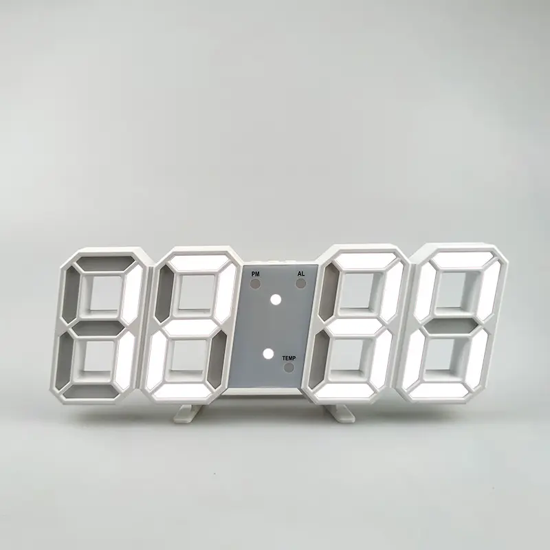 Horloge de Table électrique LED lumineuse multifonctionnelle calendrier alarme température horloge numérique 3D