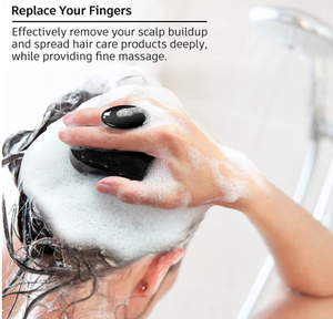 Brosse de massage du cuir chevelu en silicone souple à poils souples, marque privée, pour shampoing - Product Image 6