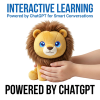 Juguete de Peluche Interactivo Lion ChatGPT con Ojos LED Dinámicos, Activación por Voz, Búsqueda de Información, Bajo MOQ, OEM Disponible, Venta al Por Mayor