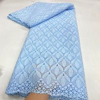 Nouvelle dentelle guipure africaine soluble dans l'eau, style ajouré, tissu brodé pour robe de mariée