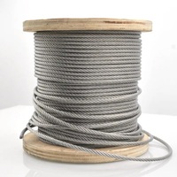 Hot Selling 7x7 Edelstahl Ss Drahtseil 1mm 2mm 3mm 4mm 5mm PVC-beschichtetes Drahtseil Flugzeug kabel Metallseil