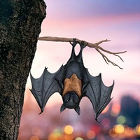 Décoration suspendue de chauve-souris d'Halloween de style européen et américain, pour l'extérieur, ambiance d'horreur, accessoire de statue de vampire