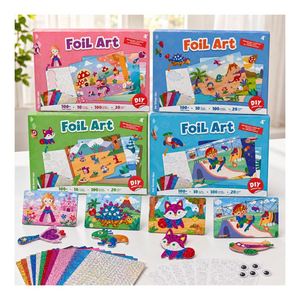 Kit de Decoración Montessori con Láminas, Trenes para Combinar Colores, Desarrollo de la Creatividad a través del Control Manual, Proyectos de Arte con Adhesivos sin Pegamento - Product Image 5