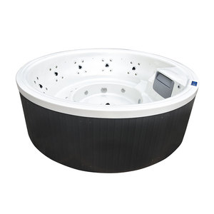 Bain à remous circulaire d'extérieur BIGEER Balboa en acrylique, spa autoportant avec <span class=keywords><strong>hydro</strong></span>-massage, chauffage à l'ozone, pour jardin, villa, <span class=keywords><strong>loisirs</strong></span> - Product Image 2
