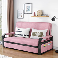 Sofá Cama Plegable Moderno con Estructura Metálica y Tapicería de Tela, Doble Uso para Apartamentos y Dormitorios