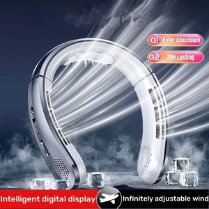 Ventilateur USB portable à suspendre au cou, sans pales, mini, rechargeable, silencieux, avec affichage numérique LED, rafraîchisseur d'air, nouveauté - Product Image 4