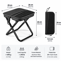 Chaise de camping pliable en aluminium Oxford Jiafei - Durable, légère, résistante aux intempéries, portable, mobilier de pique-nique d'extérieur