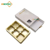 Boîte à tiroir en papier personnalisée de luxe pour 6 chocolats, emballage rigide en carton, boîte cadeau pour bonbons Birgadeiros, truffes