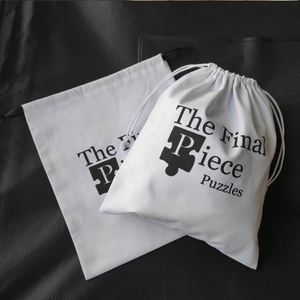Sac en coton personnalisé avec cordon de serrage, pochette en coton pour emballage, sac à chaussures anti-poussière en coton avec logo - Product Image 5