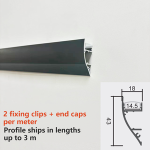 Luces lineales de techo con luz ascendente y descendente, luces lineales sin ranuras para colgar en la pared con cintura de luz expuesta. - Product Image 4