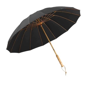 Paraguas Promocional Recto de 16 Varillas, Tela 190T, Diseño Zen Asiático, Estilo Guofeng con Flores - Product Image 1