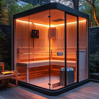 Sauna keya sauna extérieur vapeur et sauna pruche lumière rouge photothérapie infrarouge lointain hammam personnalisé luxe salle de hammam
