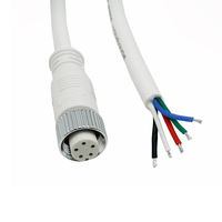 Câble DMX 12V 24V pour éclairage LED, connecteurs étanches M12, 10cm 30cm 50cm, femelle mâle, 3 4 5 broches