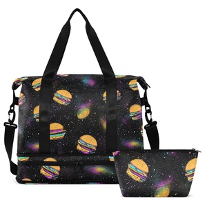 Sac de voyage portable grande capacité pour hommes et femmes, idéal pour les voyages d'affaires, le fitness et le sport, avec compartiment séparé pour articles mouillés et secs - Product Image 2