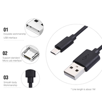 Câble USB 2.0 mâle vers Micro USB 5 broches V8 1m (3ft) en cuivre pur, durable et de haute qualité, pour charge rapide d'imprimante - Vente en gros