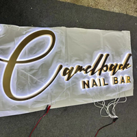 Enseigne d'affaires rétroéclairée en métal 3D Lettre Channel Light Logo Sign Office Acrylic Signages Led Illuminated Signs Neon for Storefront