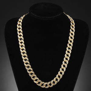 Collier Cubain Miami 16 mm Entièrement Serti de Diamants Style Rappeur Classique Européen et Américain Directement de l'Usine - Product Image 1