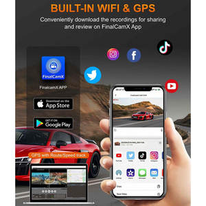 <span class=keywords><strong>3</strong></span>-Kanal-Dashcam 4K UHD <span class=keywords><strong>2</strong></span> Zoll Eingebautes GPS Auto-Blackbox Mit Nachtsicht 150 Grad Dashcam Parküberwachungssystem WDR - Product Image 4