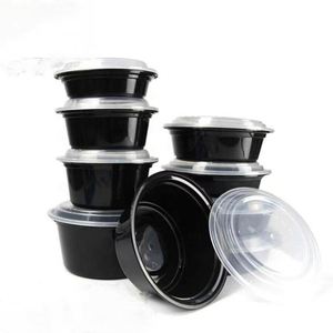 Conteneur alimentaire rond de toutes tailles, écologique, jetable, micro-ondable, avec couvercle anti-fuite, en PP de qualité alimentaire, sans BPA, boîte à lunch - Product Image 1