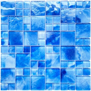 Mosaicos <span class=keywords><strong>de</strong></span> Vidrio Azul Cristal Premium para Piscinas, Mosaicos <span class=keywords><strong>de</strong></span> Vidrio para Decoración <span class=keywords><strong>de</strong></span> Paredes <span class=keywords><strong>de</strong></span> Piscinas - Product Image 5