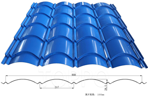 เครื่องขึ้นรูปลอนหลังคาแบบม้วน ใช้งานง่าย บำรุงรักษาง่าย เครื่องขึ้นรูปลอนกระเบื้องเคลือบ - Product Image 5