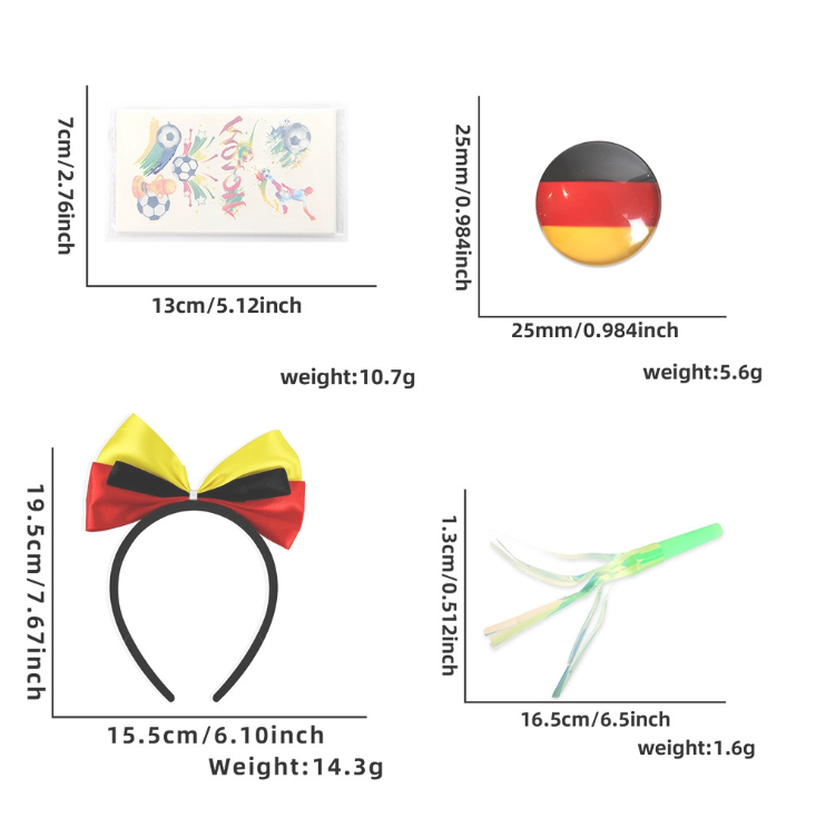 Pin de Alemania estilo abanico colorido
